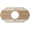 Ekena Millwork Chrysler Wood Fretwork Pierced Ceiling Medallion, Red Oak, 40"W x 20"H x 10 1/2"ID x 3/8"T CMWP40X20X0375CSRO - alternate 3